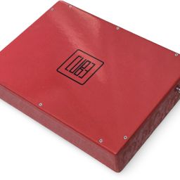 rhythm pro Cube JamBox Traveller Cajon Red With Internal Snare Tap & Strap SIZE 30/20/6CM Cajons image 4