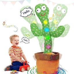 Talking Cactus Toy Repeat What You Say Recording Dance Sing Wriggle-image-61