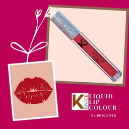 KINDED Set Of 2 Vitamin E Enriched Long Lasting Matte Liquid Lip Colour Lipstick 6 ml-Brick Red 04 & Sangria Orange 08 image 2