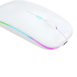 ELECTRO WOLF Rechargeable Wireless Mouse with RGB LED Backlit Silent Click,1600 DPI Ergonomic Wireless Ambidextrous OpticalGaming Mouse-0