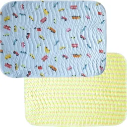 Quick Dry Sheet Mattress Pack of 2 M (ZigZag 50X70 CM) L (Cars 70X100 CM)-image-80