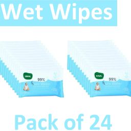 Pack of 24 Wet Wipes (10 leaf each) Wipes With Fabric Baby Water WIP78.2-image-12