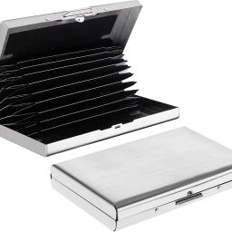 Men & Women Casual, Formal, Travel, Trendy Silver Aluminium Card Holder-image-42