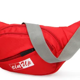 einup fluffy red front zip waist bag Waist Bag Elegant Style Travel Pouch Passport Holder with Adjustable-image-10