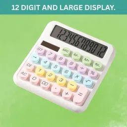 Desktop Calculator, 12-Digit Large LCD and Large Buttons for Office, Homes I392 Basic Calculator-picture-10
