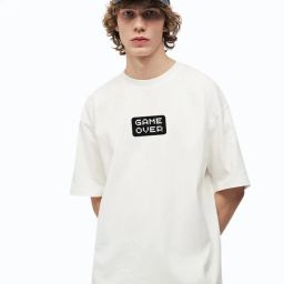 Men Printed, Graphic Print, Typography Round Neck Pure Cotton White T-Shirt-image-21