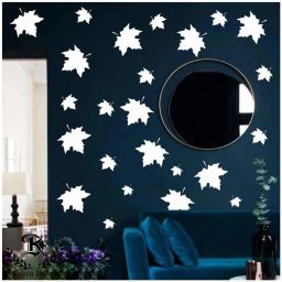 Maple Leaf Wall Design Stencils for Wall Painting for Home Wall Decoration Suitable for Room Decor, Ceiling and Craft (16 inch x 24 inch) (KHS247) KHS247 Wall Arts Stencil-17