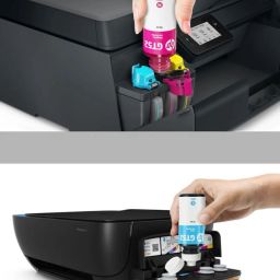 vavia GT5810 Refill Ink for Use in DeskJet GT 5810 All - in - One Ink Printer Black + Tri Color Combo Pack Ink Bottle image 4