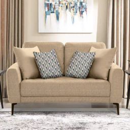 casacraft from pepperfry Portland Fabric 2 Seater Sofa in Cream Colour-picture-26