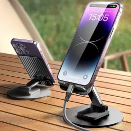 Campark Rotatable Cell Phone Stand Holder for Desk Foldable iPhone Stand Mobile Holder-17
