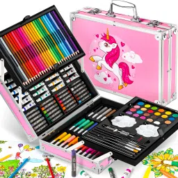 Unicorn Theme 145 Pieces Art Set for Drawing and Painting with Case, Oil Pastel-picture-17