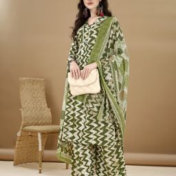 Printed Printed Kurta, Trouser/Pant & Dupatta Set-image-23
