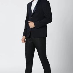 Men Solid Single Breasted Casual Blazer-image-99
