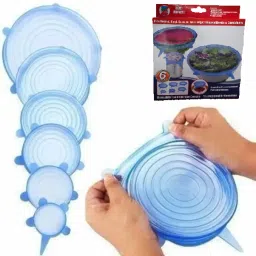SILICONE STRETCHABLE LID 2.6 inch, 3.8 inch, 4.5 inch, 5.7 inch, 6.5 inch, 8.1 inch Lid, Pack of 6-image-10