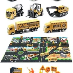 Construction Vehicles Toy Set for Kids, Little Truck Cars Toy Roller Bulldozers-34