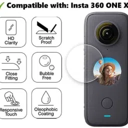 Axcess Tempered Glass Guard for Tempered Glass Screen Guard Protector Compatible for Insta 360 One X2 Digital Camera with Full Screen Coverage & Easy Installation Kit image 5