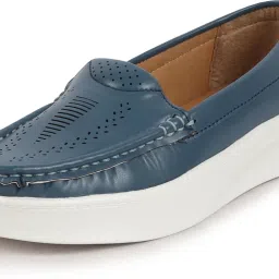 Perforation Laser Cut Stitched Casual Slip On Loafer|Work|Outdoor|Office Wear Slip On For Women-image-20