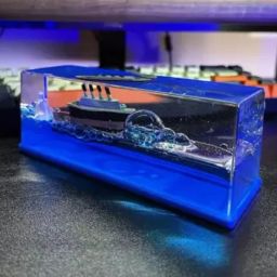 Decorative Showpiece - 5 cm (Plastic, Blue) Car Dash Indicator Lamp-image-0