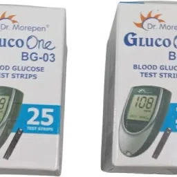 Dr. Morepen Glucoone BG03 Strips (25X2=) 50 Glucometer Strips-80