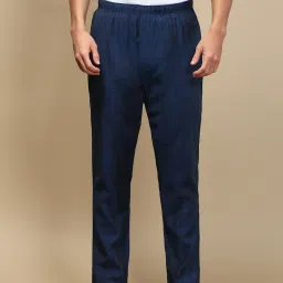 White Heart Mens Pyjama Viscose Blend Woven Design Elastic Waist Bottomwear Pant Men Pyjama-image-90