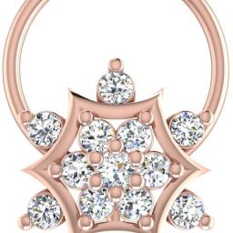 avsar Akira 18kt Diamond Rose Gold Nose Wire-image-71