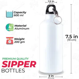 theeleven Animesh Alluminium cusmozied Bottle pack 1 750 ml_1954 750 ml Bottle image 2