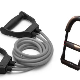 Combo Of Double Toning Tube With Wrist Exerciser For Gym Equipment Fitness Accessory Kit Kit-image-25