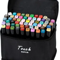 60Pcs Color Dual Tip Art Markers Set Brush & Chisel Sketch Marker ART Nib Sketch Pens-2