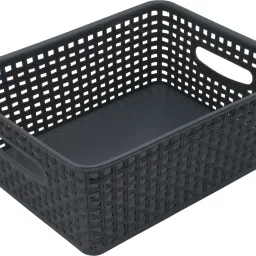 Plastic Multipurpose Premium Sturdy Large Storage Basket Organiser for Kitchen | Office | Stationery | Cosmetics|Bathroom Storage Basket-9
