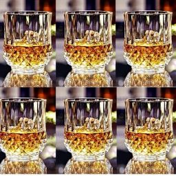 (Pack of 6) Crystal Diamond,Old Fashioned Whiskey Glasses 10 Oz Rocks Barware for Scotch, Bourbon, Liquor and Cocktail Drinks Tableware Party Beverage Whiskey Glass 310 ml,Transparent Pack of 6 Glass (Glass, 310 ml, Clear, Pack of 6) Glass Set Whisky Glass-image-36