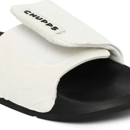 chupps Flow White/Black Men's Comfortable Slides & Flip Flop Men Slides image 4
