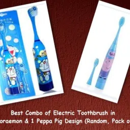Rockjon 1 Doraemon & 1 Peppa Pig Design Electric Tooth Brush Combo ( Random, Pack of 2) Electric Toothbrush-image-47