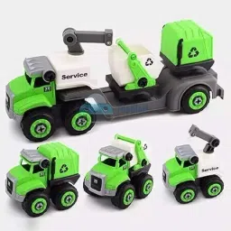 Plastic 3 In 1 City Cleaner Garbage Truck With Screwdriver-image-60
