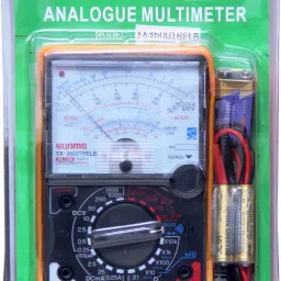 balrama New Arrival Large and Bright Screen High Quality Sunma Analog Multimeter YX-360TRE-L-B with Continuity Tester with LED Indicator & Buzzer + Stand + Protection Rubber Case + Battery + Lead Probes Moving Needle Pointer Sui Sumwa Multitester YX3600TRELB Analog Voltage Tester image 2