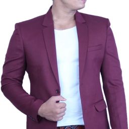 Men Solid Single Breasted Casual Blazer-image-62