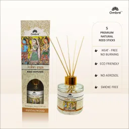 Ombre DIFFUSER-120ML SANDALWOOD Ideal for Office Cabins, Small Room, Washrooms, Cubicles, Stores, Reception Areas Etc... Diffuser image 2