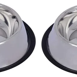 Stainless Steel Anti Skid Dog Bowls Small - Set of 2 Round Stainless Steel Pet Bowl-picture-14