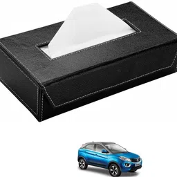 auto addict Car Tissue Box Paper Tissue Holder Black with 200 Sheets(100 Pulls) For Tata Nexon Vehicle Tissue Dispenser-picture-12