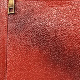 GENWAYNE Tan Textured Leather Structured Handheld Bag With Cut Work image 5