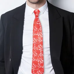 AXLON Set Of 4 Printed Necktie Pocket Square With Cufflink & Flower Pin Accessory Gift Set image 4