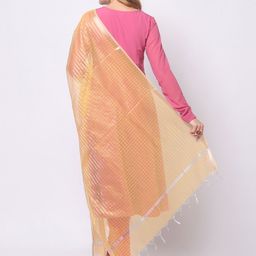 Dupatta Bazaar Yellow Striped Dupatta image 5