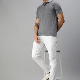 ONN Men Grey Melange Polo Collar T-shirt-image-69