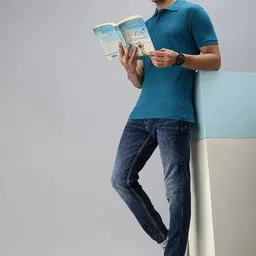 ONN Men Blue Polo Collar T-shirt-image-33