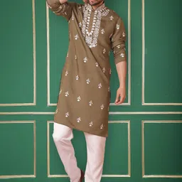 Jompers Ethnic Motifs Embroidered Floral Kurta-picture-34