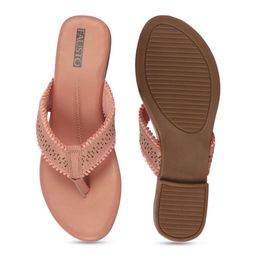 FAUSTO Laser Cuts Open Toe Flats image 5