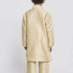 JBN Creation Boys Beige Regular Kurta with Pyjamas & Dupatta image 3