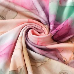 Kuber Industries Set Of 6 Pink & Peach Trippy Printed Elastic Stretchable Chair Cover image 3