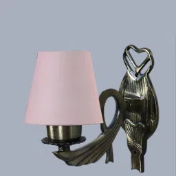 Devansh Grey Wall Lamp With Cotton Conical Shade image 4