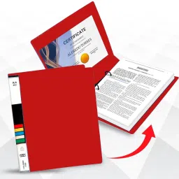 kksw Plastic A4 Tough Durable Ring Binder File for Documents, Projects & Certificates image 3