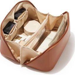 Women Brown Cosmetic Bag-image-1